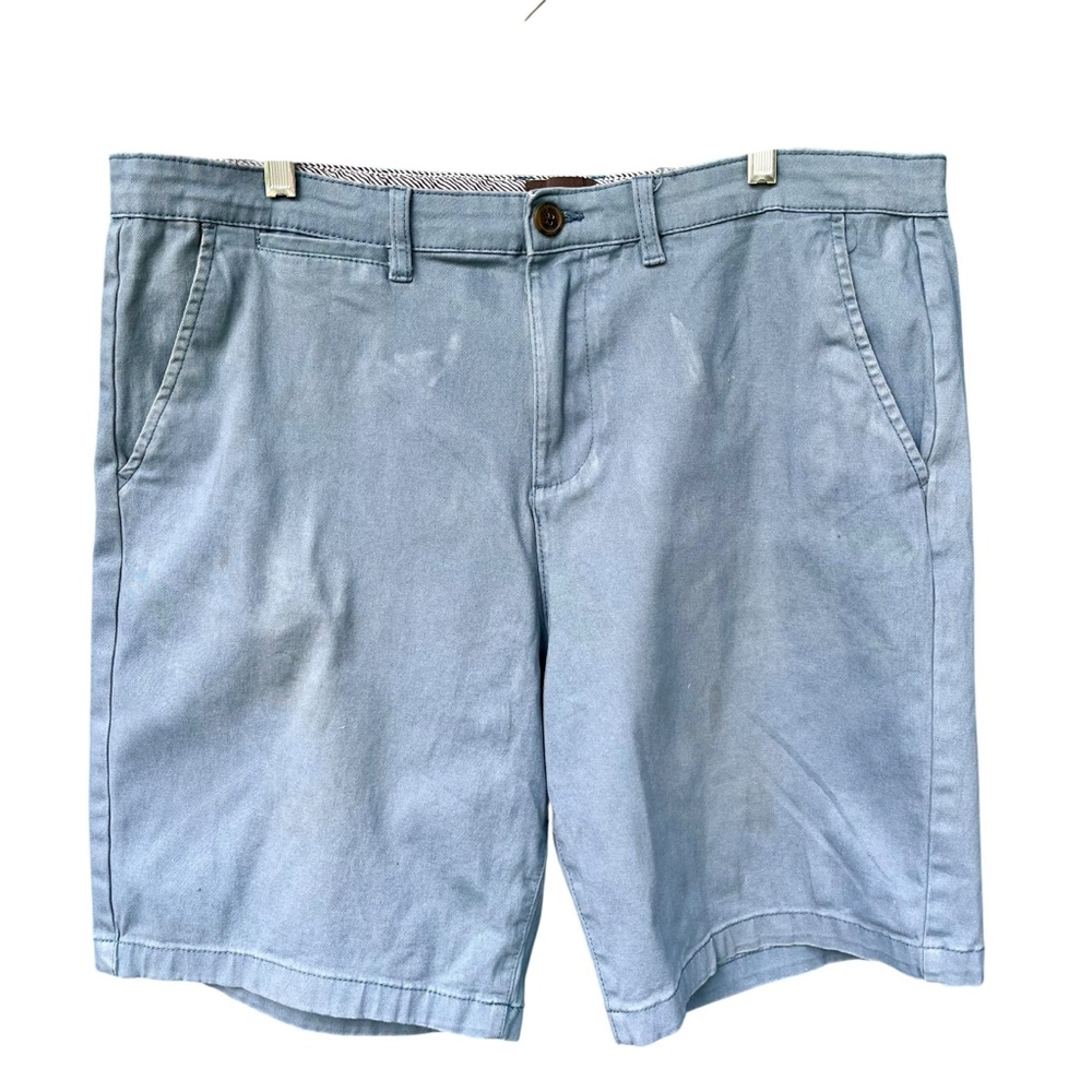 Men's Sky Blue Flat Front Shorts